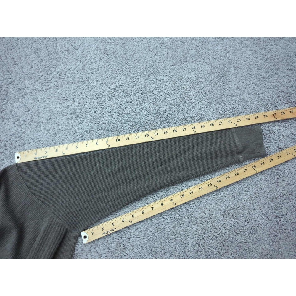 Rhone Henley Shirt Mens‎ Small Brown Textured Long Sleeve Knit Classic Thermal - Picture 4 of 6